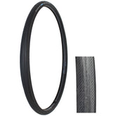 Close up view of 26 x 1 in. (25-590) Schwalbe RightRun HS 387 Wheelchair Tire with black tread